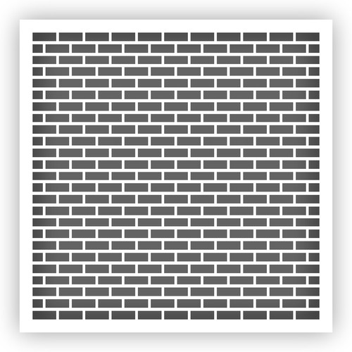 Brick wall pattern - #3, stencil
